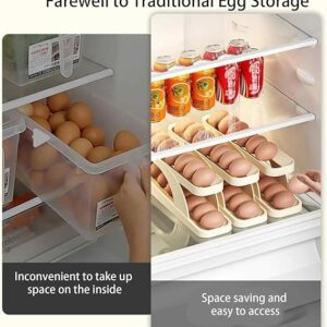 15 Egg Storage Box Rolling Design Space Saving PP Refrigerator Organizer Multi Layer Egg Holder| Random Colour