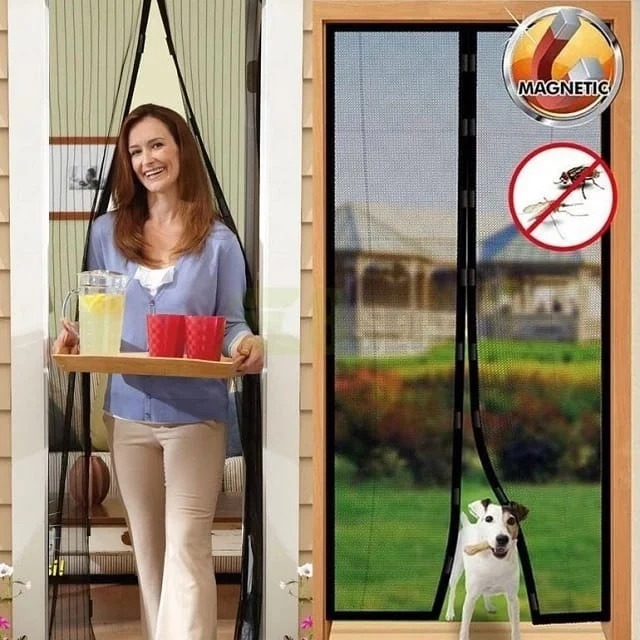 Premium Quality Mosquito Magic Mesh Set With 20 Wood Tacks 12 Hocks And 2 Mesh Panels 83x19.5 Inches - Image 2