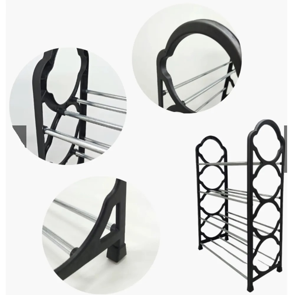 4 Layer Multipurpose Metal Shelf Rack 🗄️ | Space Saving Storage Organizer for Kitchen, Living & Study Room ✨ - Image 4