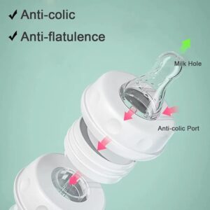 Handsfree Baby Feeding Bottle 240ml with Silicone Tube & Nipple | BPA-Free | Random Color