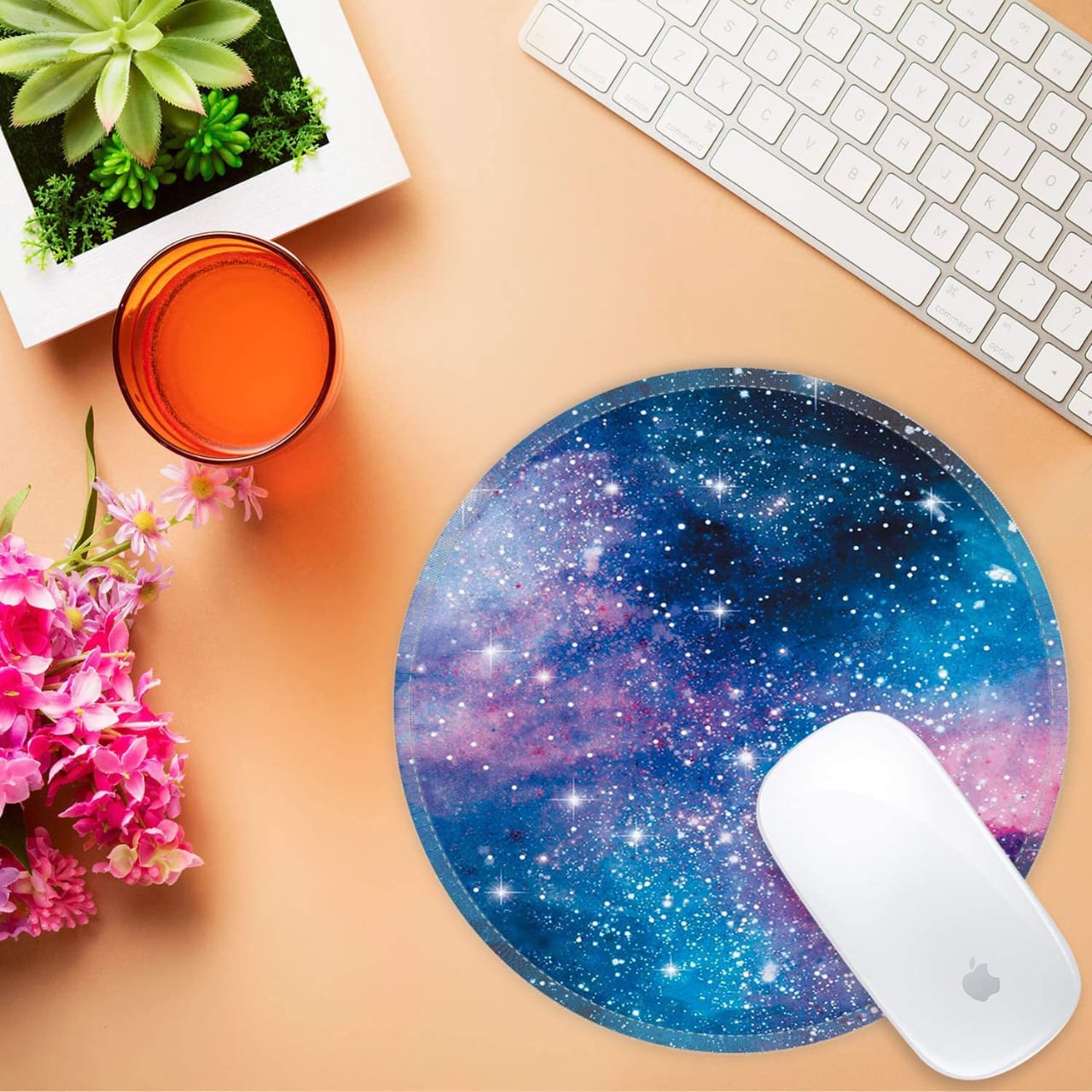 G7 Stitched Round Mouse Pad – Galaxy Design | 250×250×2mm - Image 4