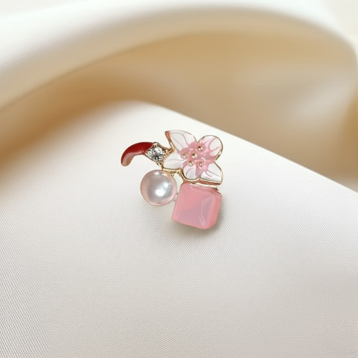 Crystal Flower Korean Earrings – Elegant Floral Design | Crafted To Perfection With Dazzling Crystal Petals That Catch Every Light Beautifully - PJT986 - Image 4