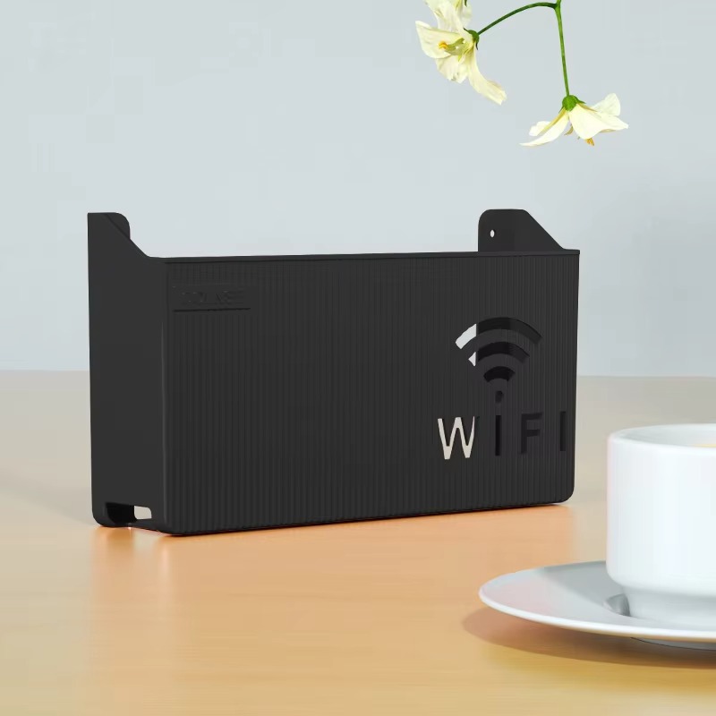 WiFi Router Shelf & Cable Organizer – Wall-Mount ABS Plastic Storage Box for Routers, Power Strips & Cables (Random Colors) - Image 2