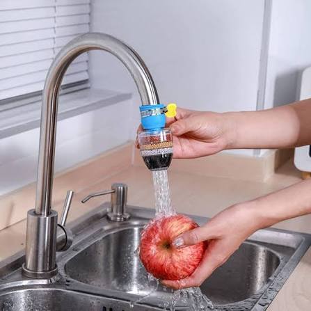5 Layer Fan Faucet For Kitchen | Anti Splash Water Saving Shower Head Purifier 6 Layer Filter Cartridge For Kitchen | Random Colour Faucet - Image 2