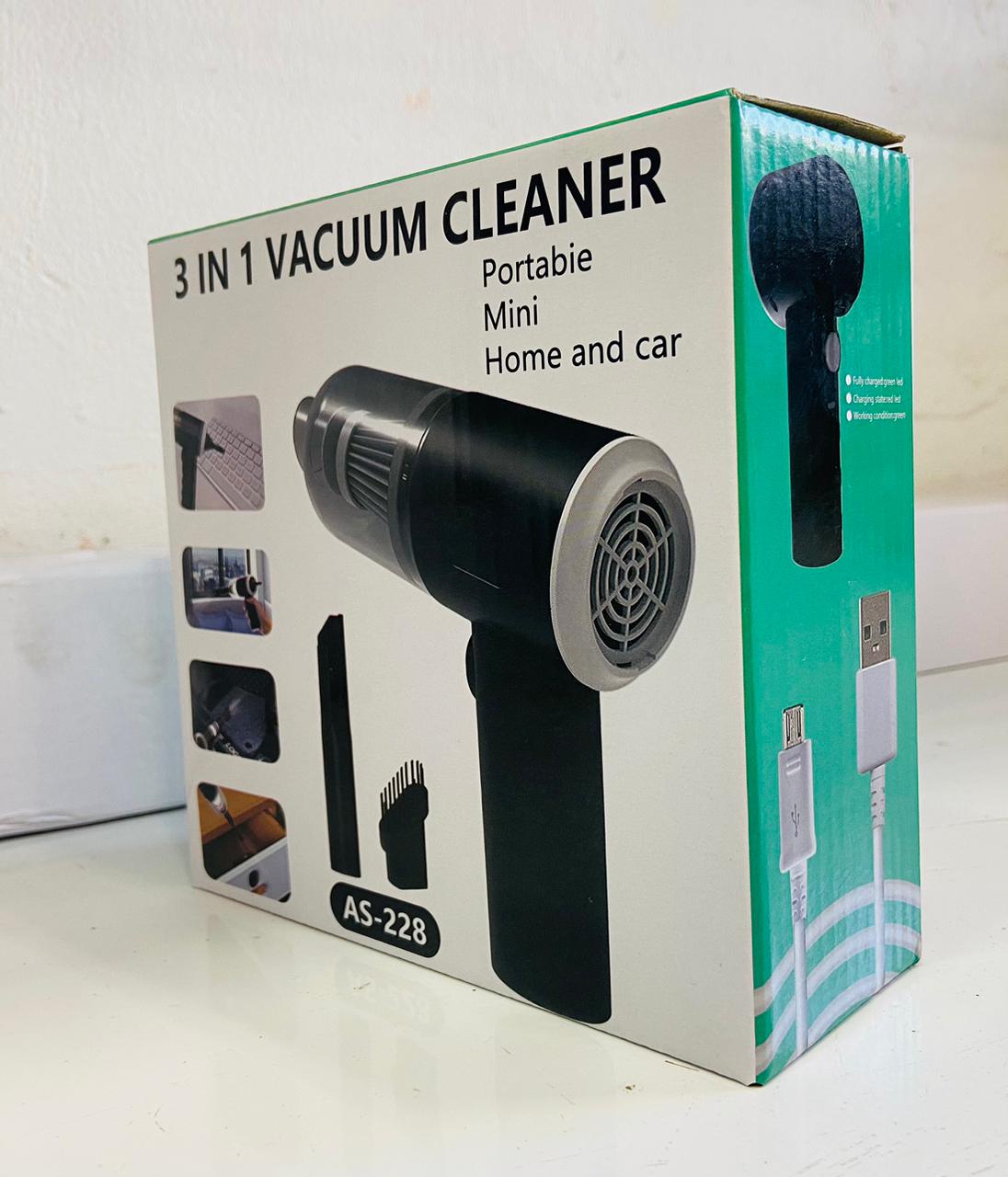 AS 228 - 3 In 1 Portable Vacuum Cleaner, vacuum for car - vacuum for home - duster - Image 2