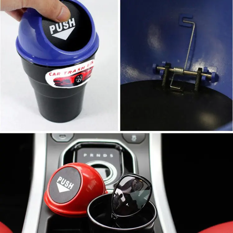 Car Trash Can Organizer Garbage Holder Storage Bag Trash Bin Paper Dustbin (Random Color) - Image 5