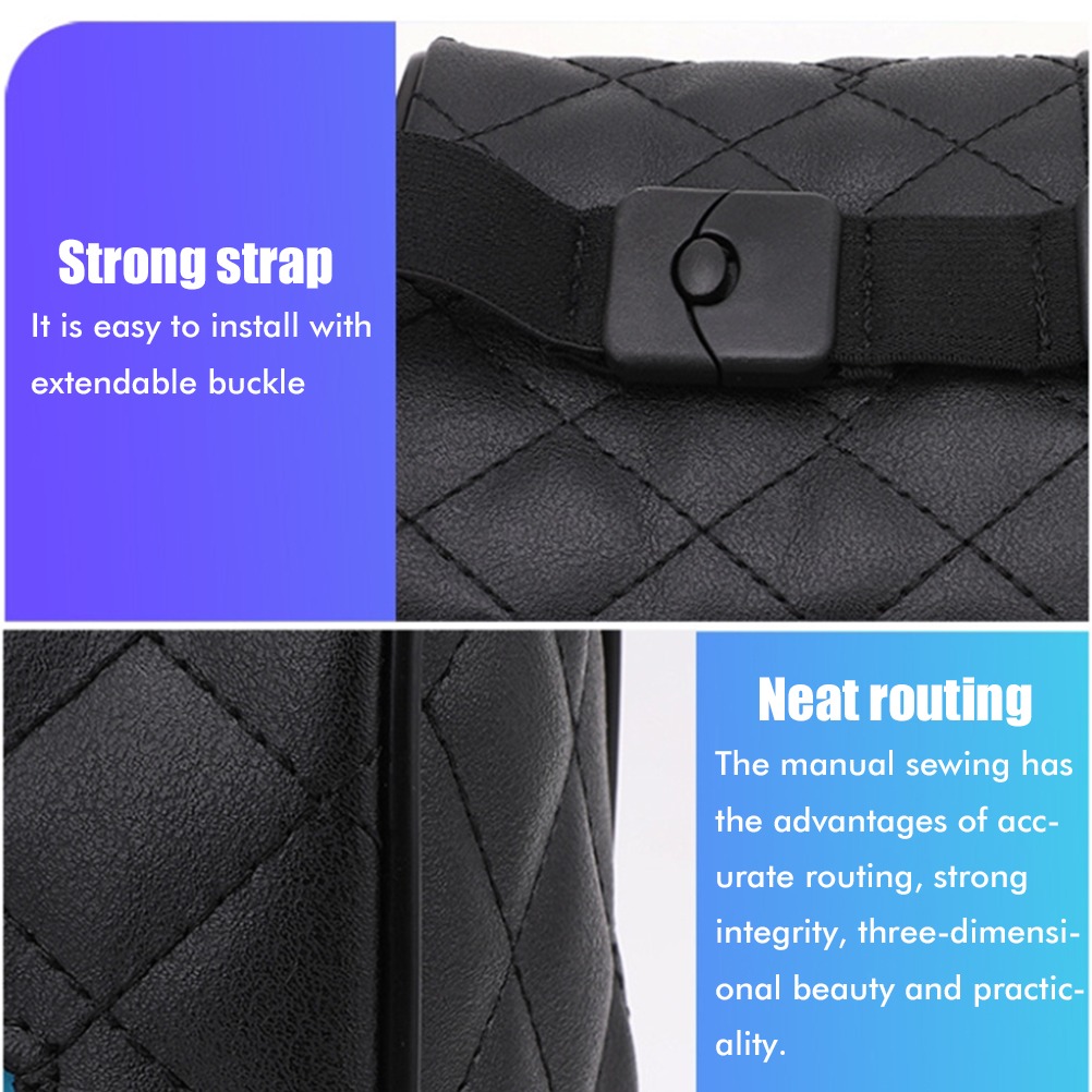 Luxury Leather Car Napkin Holder – Sleek Design, Easy Access & Secure Fit for Tissues - Image 3