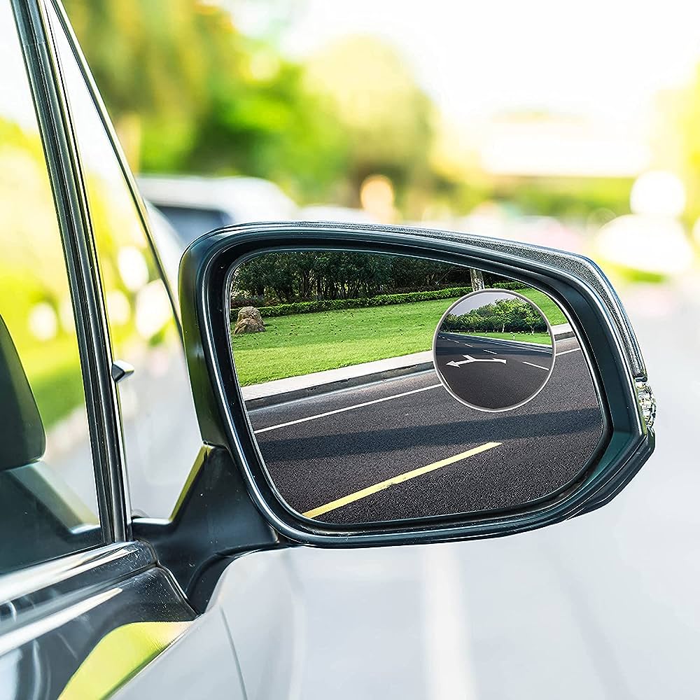 2pcs Round Blind Spot Mirrors – Wide-Angle Lens for Enhanced Rear and Side View Visibility – Convex Mirror for Cars, SUVs, and Trucks – Universal Fit Safety Accessory - Plastic Material - Image 4