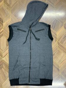 Premium Men’s Sleeveless Tech Hoodie Vest | Full-Zip, Jersey Fabric | Ultimate Activewear for Gym, Running, and Layering Comfort