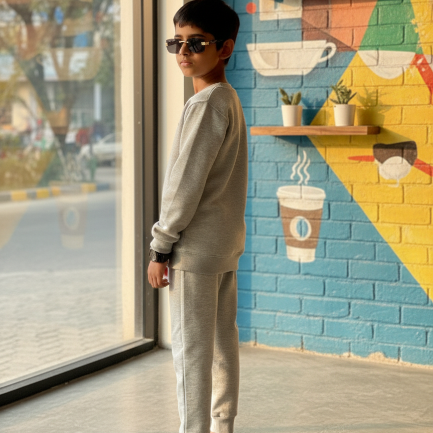 HERMAIN BANTVA Winter Kids Tracksuit | Stylish Sweatshirt & Trouser Set for Boys & Girls – Cozy, Warm & Trendy Outfit FOR BABY AND KIDS - Image 2