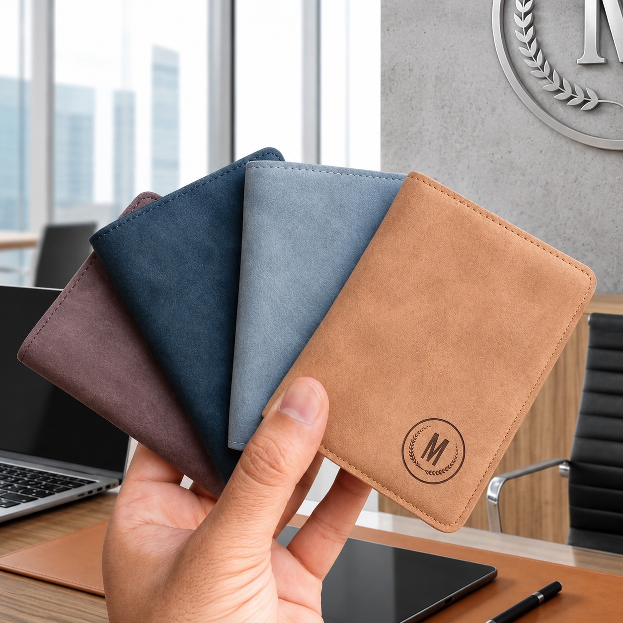Trending M-Design RFID Wallet | Compact PU Card Holder with Coin Pocket for Men & Women - Image 4