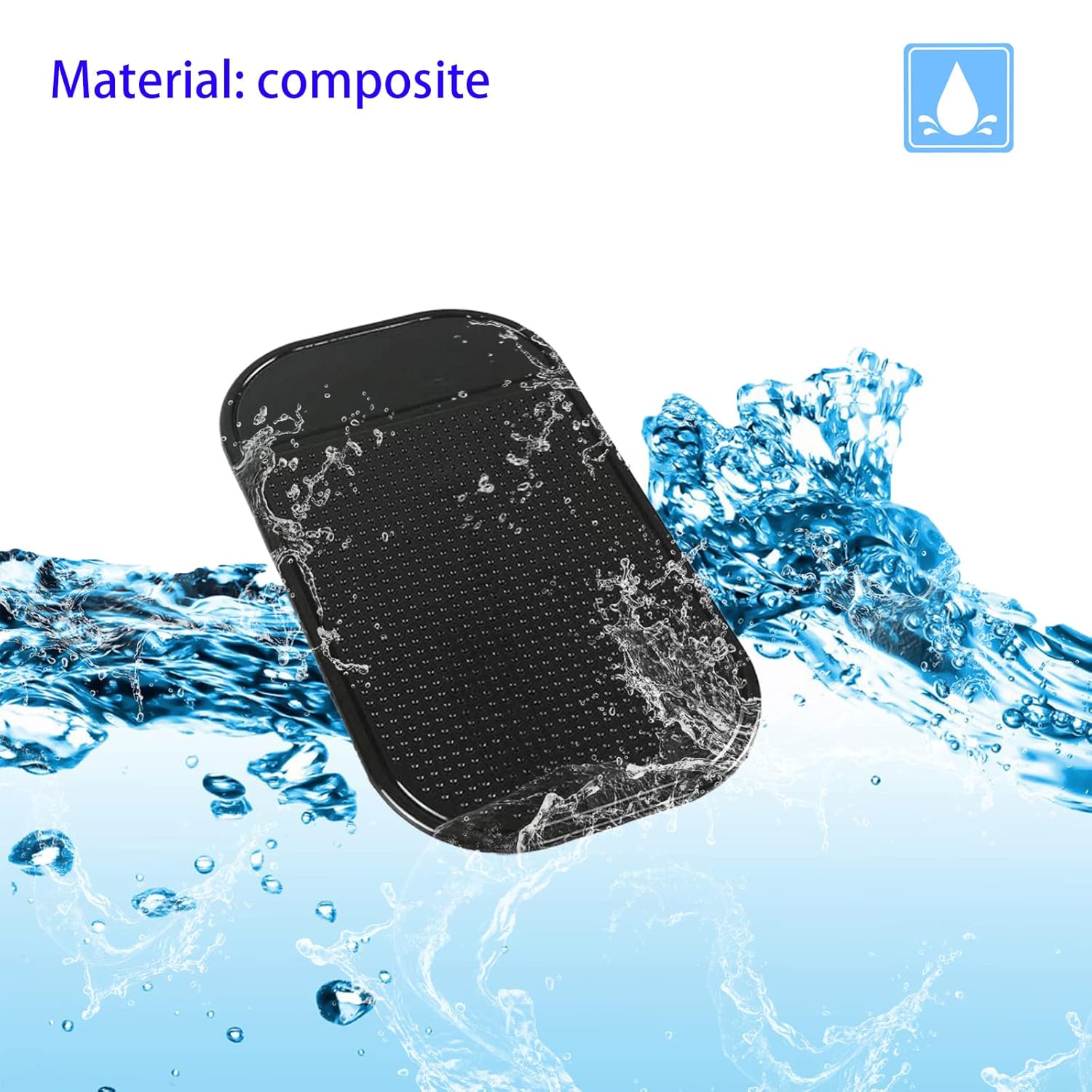 1 Pc Car Dashboard Sticky Pad | Anti-Slide Fixate Sticky Mat Pad for Car Dashboard | Anti-Slide Sticky Pad for Cell Phone, Keys, Glass, Mirrors (Black) - Image 2