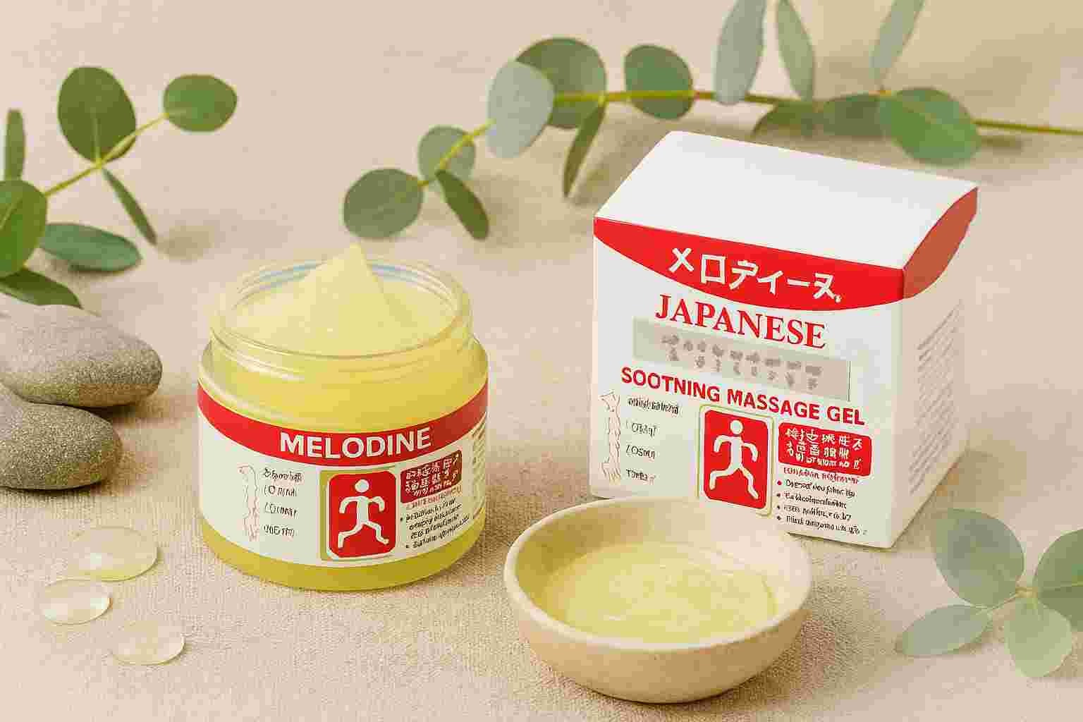 MELODINE Japanese Soothing Massage Gel – Muscle & Joint Pain Relief Cream for Shoulder, Neck, Back & Knee – Fast-Absorbing Herbal Formula (50g) - Image 3