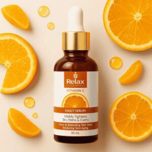 Relax Vitamin C Daily Serum – Glow And Radiance In Every Drop With Brightening Anti Aging Hydration Formula For Healthy Skin – Net Quantity 30ml