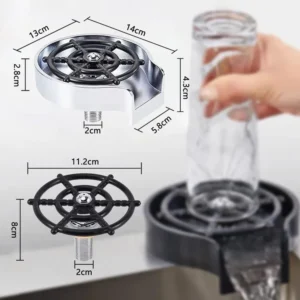 Glass washer - Glass washer for kitchen - Glass Rinser Cup Bottle Washer Cleaner for Kitchen Sinks, Kitchen Sink Accessories Attachment Stainless
