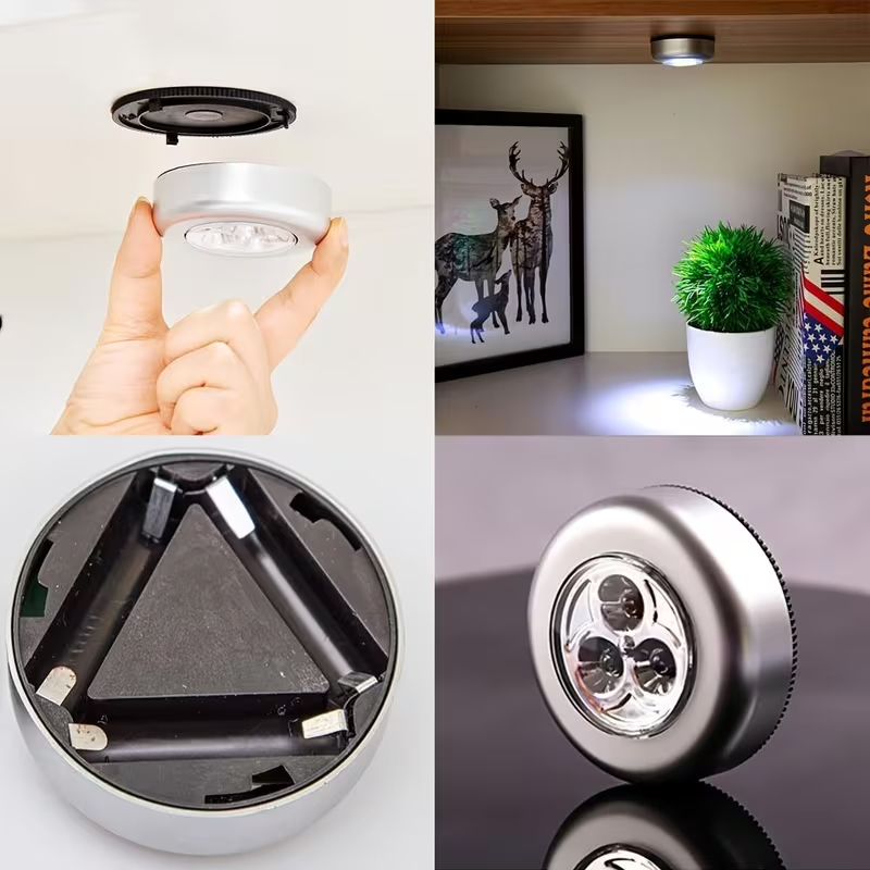 LED Tap Light Self Adhesive | Battery Power Cabinet Light | Tap Touch Night Lamp (1 Piece) - Image 3