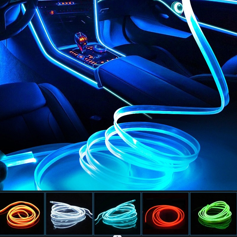 Car Dashboard Neon Light Strip – 3 Meter Flexible EL Wire with Easy Installation, Random Color - Image 2