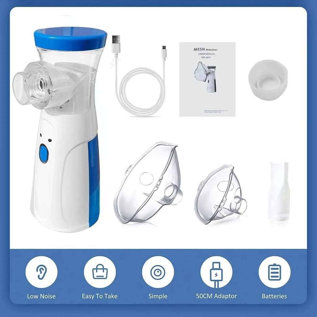 Portable Mesh Nebulizer | USB & Battery Operated Nebulizer | Mini Mesh Nebulizer With Mask | Personal Inhaler for Efficient Respiratory Care / Mesh Nebulizer For Kids - Image 3