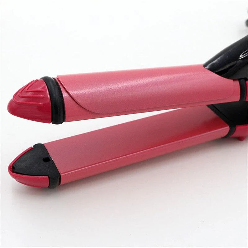 2-in-1 Nova Hair Straightener and Curler – Dual-Use Styling Tool with Quick Heat-Up Technology, Ceramic Plates for Smooth Straightening & Effortless Curls Model-NH-2009 – Portable, Lightweight, Ideal for Home or Travel Use - Image 3