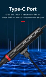 Lenovo HE05X 2 Bluetooth 5.0 Earphones HIFI Magnetic Neckband Headset (black)