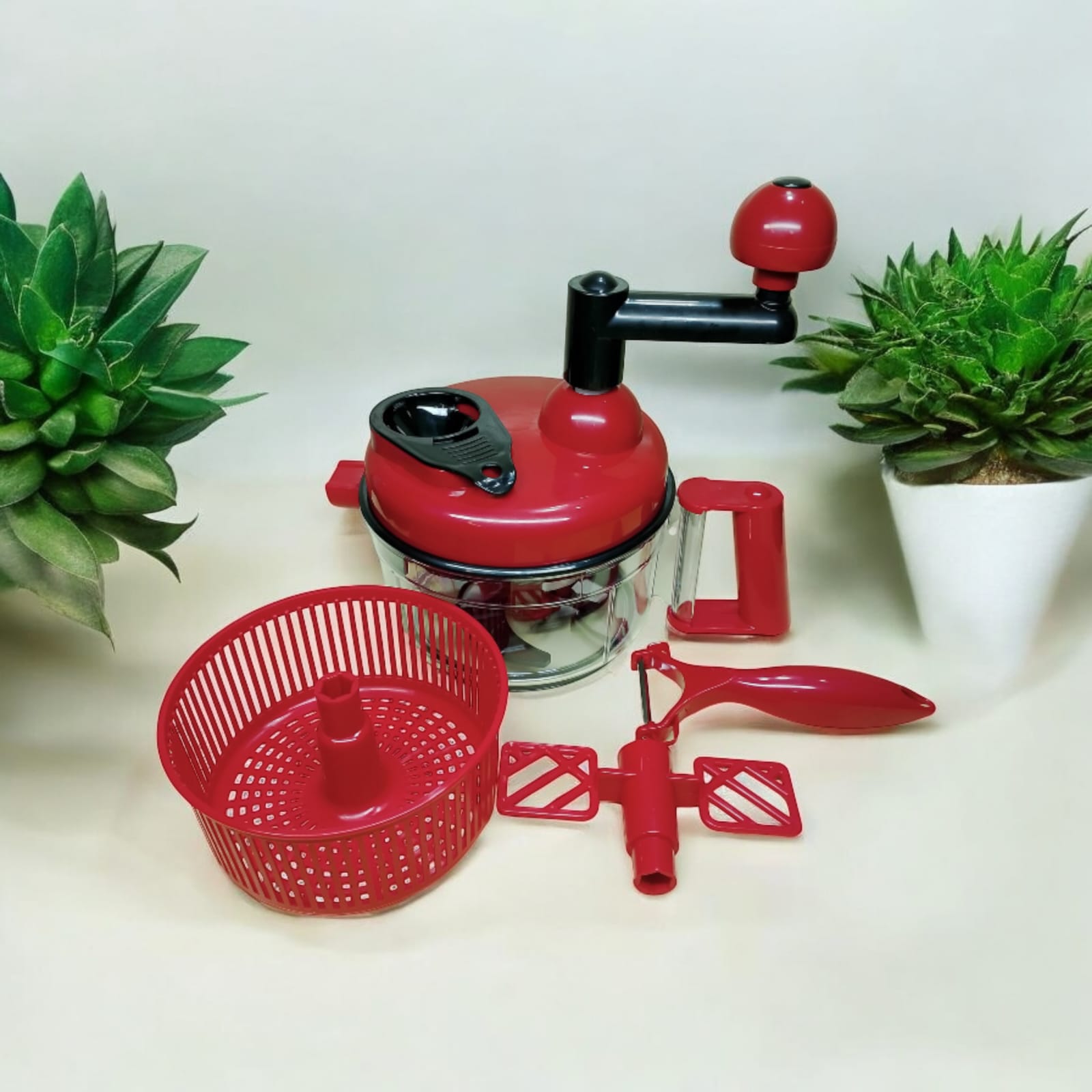 Manual Hand Multifunction Speedy Vegetable Quick chopper | Quick Chopper Vegetable - Onion Chopper | Kachomer Salad Machine ( random color ) - Image 5
