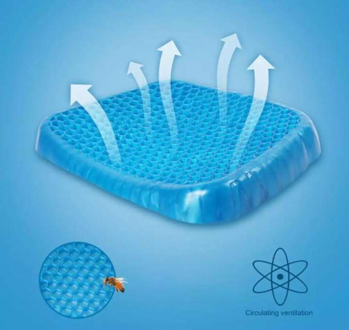 Non Slip Egg Sitter Gel Seat Cushion Soft Sitting Support Pad Cushion for Car and Office Chair Seat Pads Breathable Honeycomb Bike Seat Foam - Image 5