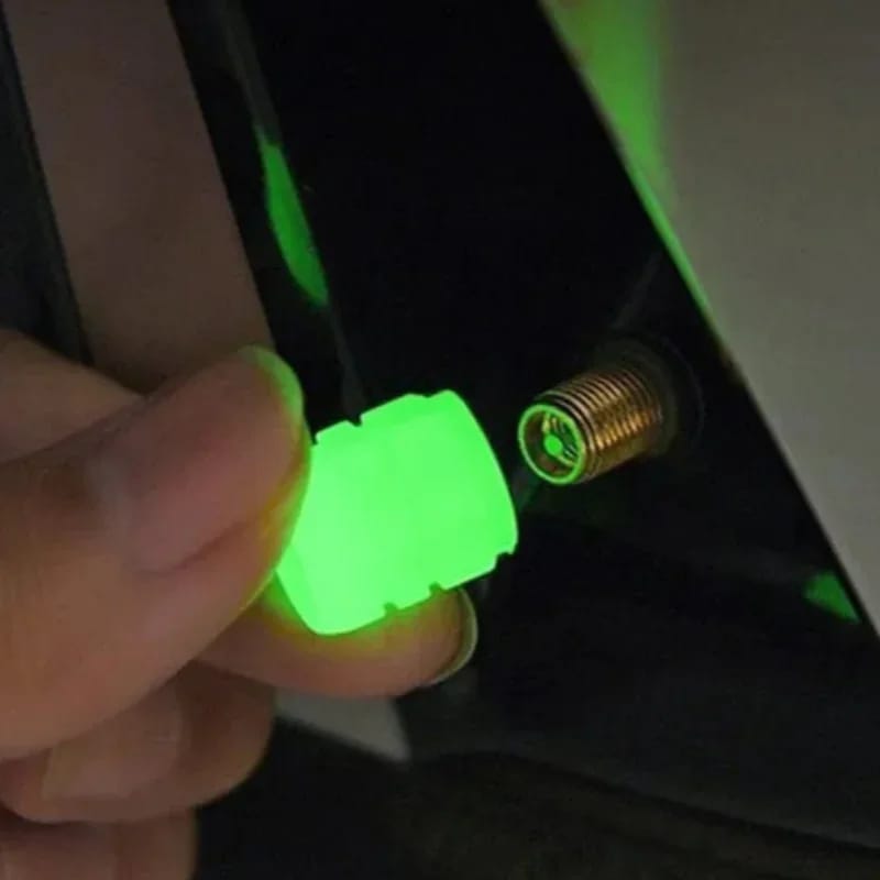 Luminous Valve Motorcycle Bicycle Bike Car Wheel Tyre Hub Cap Fluorescent Night Glowing Luminous Valve Stem Caps Decor ( Random Color ) - Image 5