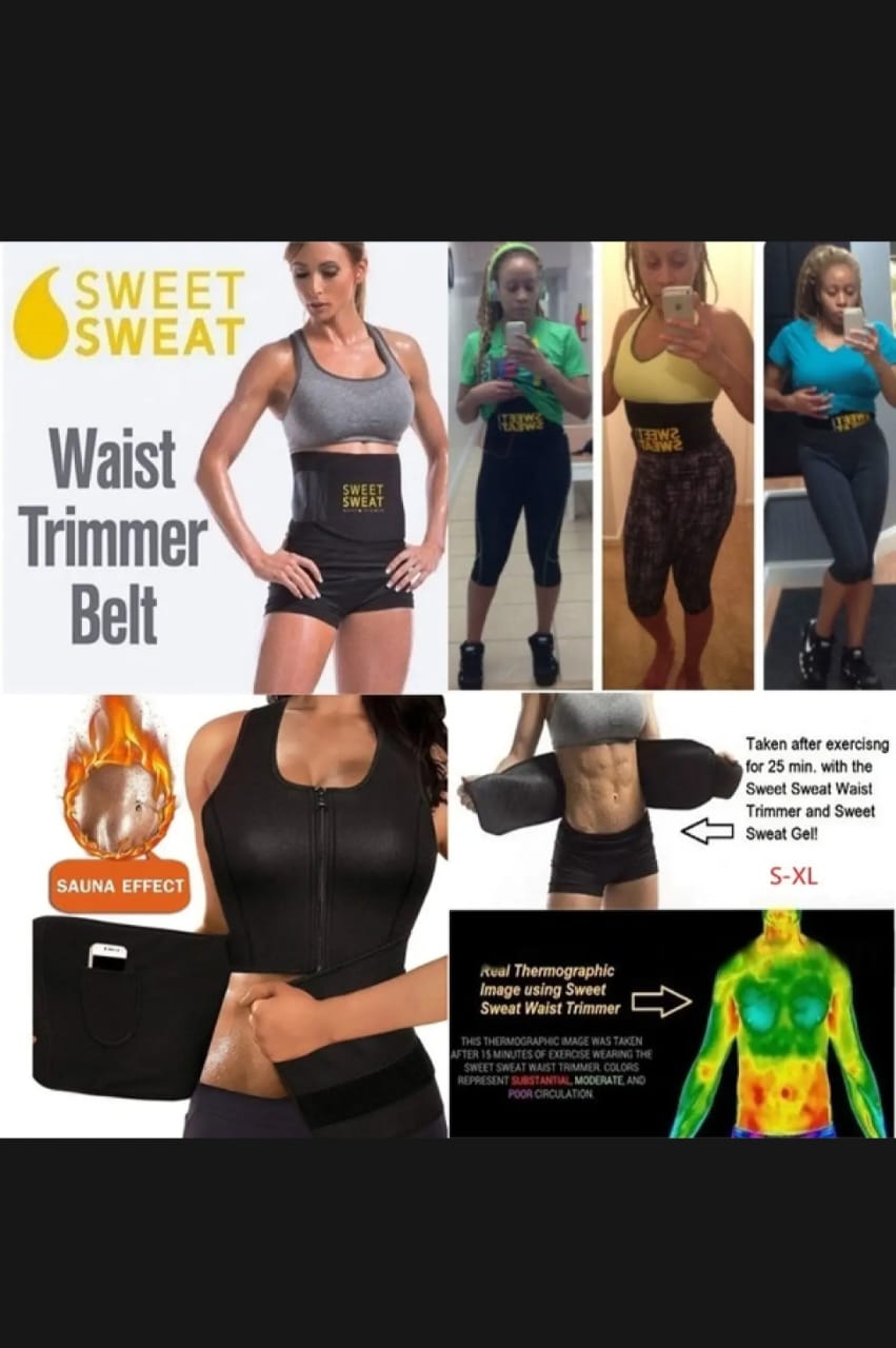 Professional Sweet sweat Belt for Weight Loss Slimming Trimming Waist Trainer Fitness Belt for men and women - Image 4