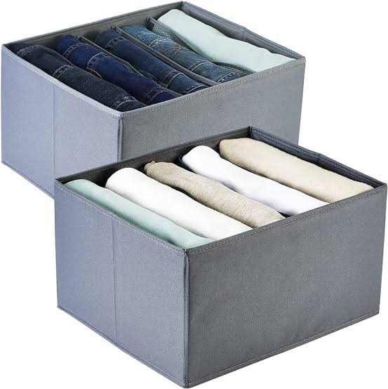 Cart Jeans organizer 6 grids foldable organize 70 GSM (random colors) - Image 2