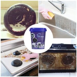 Powerful Stainless Steel Cookware Cleaning Paste Household Car Body Cleaner Washing Pot Bottom Scale Strong Cream Detergent (500g)