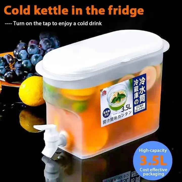 1.5 Litre Cold Kettle with Tap Fridge and Chilled Drink Jug Dispenser - Image 4