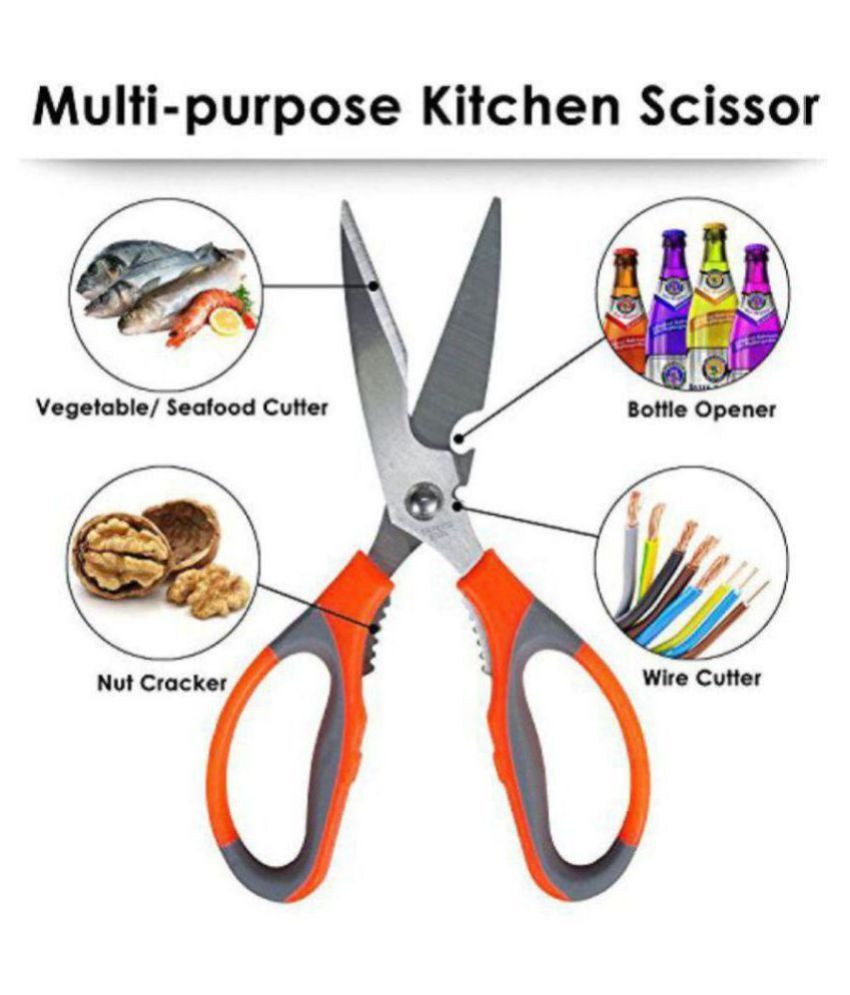 Multifunction Kitchen Scissors Heavy Duty Food Shears for Chicken Meat Vegetable Fish Herb Poultry Stainless Steel Cooking Scissors with Comfortable Handle - Image 2
