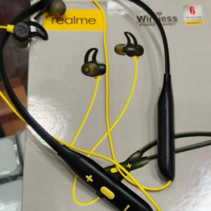 Realme Wireless Stereo Neckband Headset – Bluetooth 5.0 | Deep Bass, Long Battery, Sweatproof Earphones (Copy)