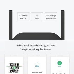 Original Xiaomi Mi Wifi Repeater Pro 300m – Wireless Signal Booster With Dual External Antenna For Expanded Network Coverage