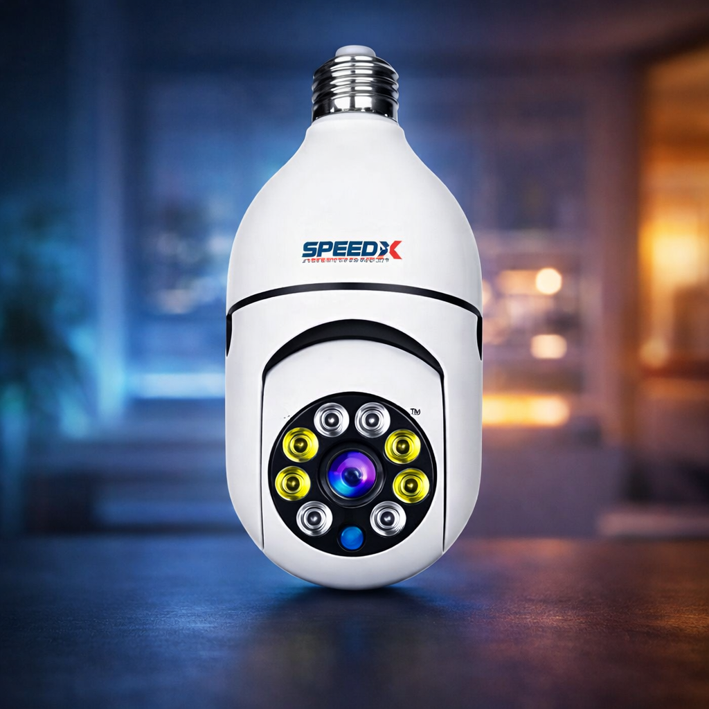 Speed-X SP-E27 WiFi Bulb Camera 1080P 360° Panoramic Night Vision Two-Way Audio V380Pro App - Image 3