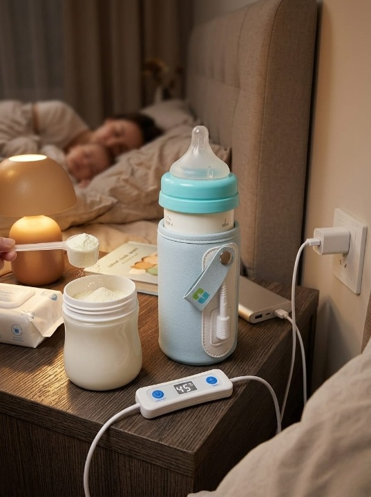 USB Baby Bottle Warmer With Adjustable Temperature Display Portable Milk Warmer For Convenient Baby Feeding At Home Or On The Go - Image 3