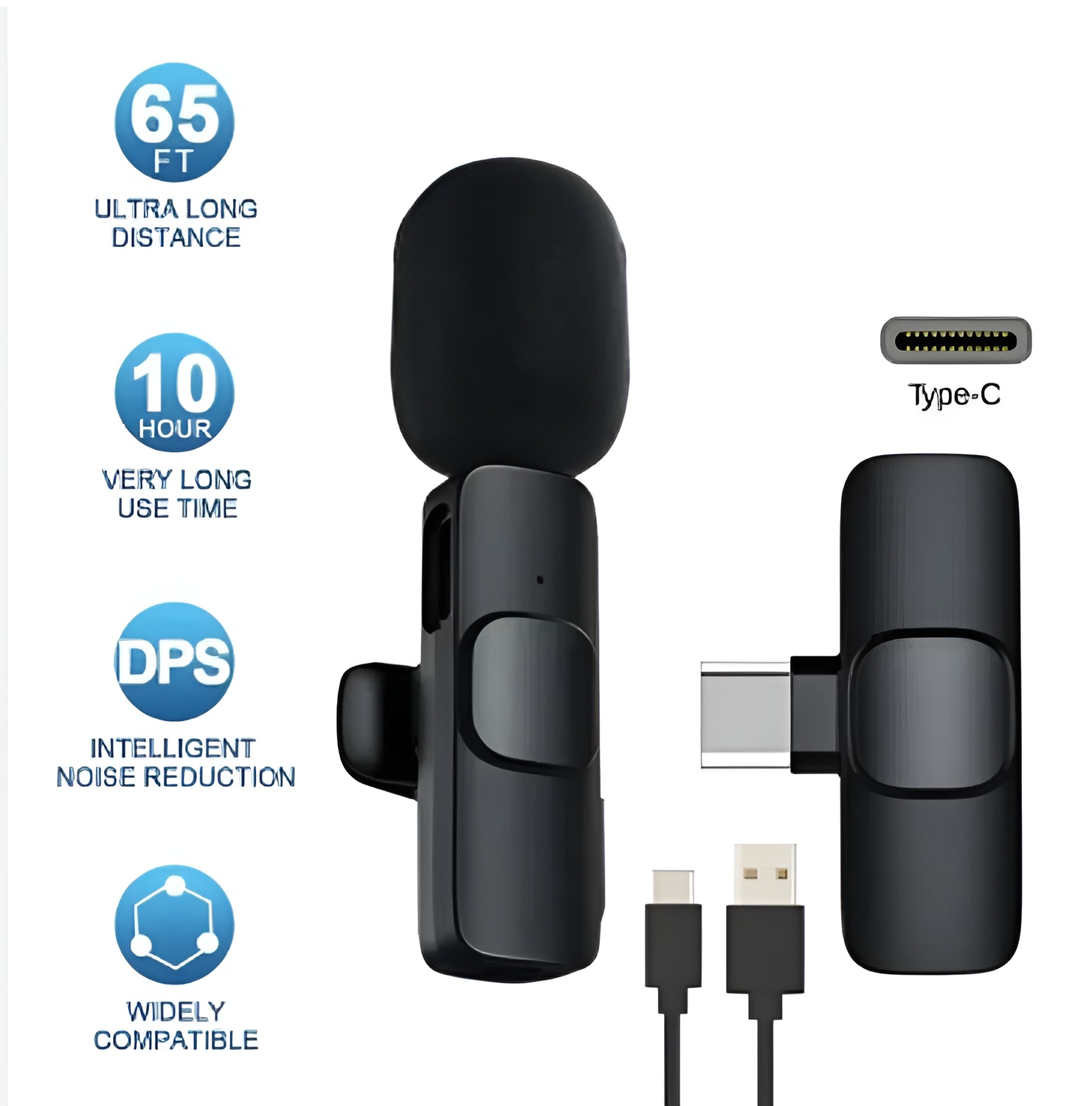 K8 Collar Wireless Microphone Type C Supported - Image 3