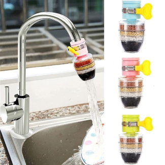 5 Layer Fan Faucet For Kitchen | Anti Splash Water Saving Shower Head Purifier 6 Layer Filter Cartridge For Kitchen | Random Colour Faucet - Image 4