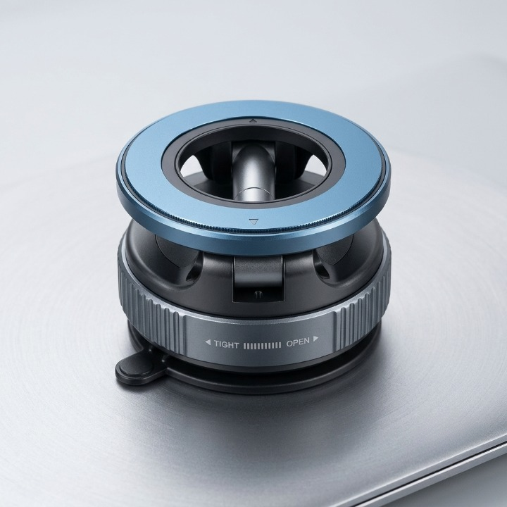 Vacuum Adsorption Magnetic Mobile Phone Holder & 360° Rotatable Car Mount Bracket | Mobile Holder For Car | Self-Adhesive Magnetic Mobile Holder - Image 3