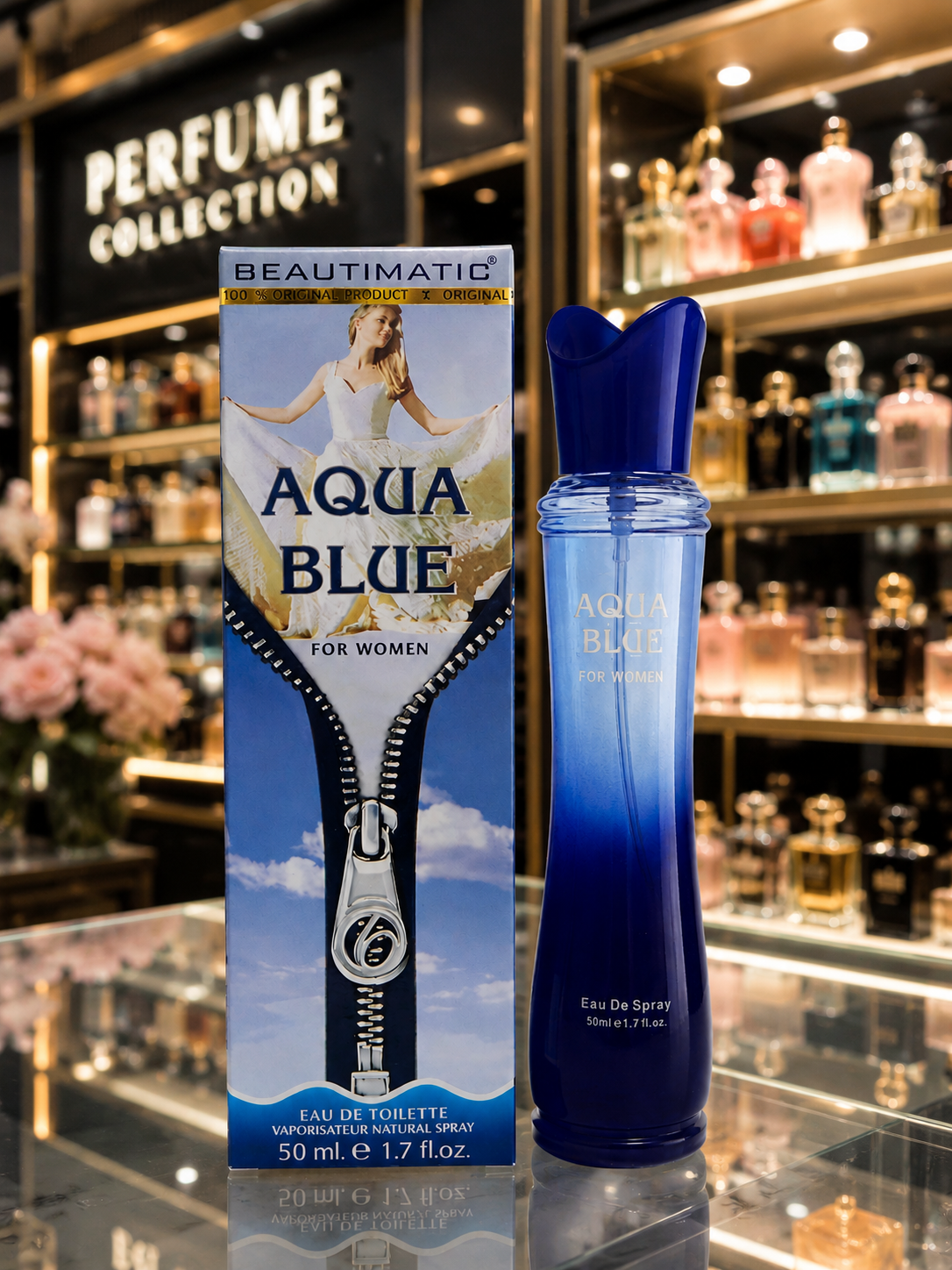 Beautimatic Aqua Blue For Women Eau De Toilette 50ml Refreshing Fragrance Perfect For Daily Wear - Image 2
