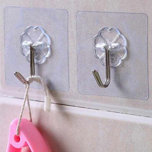 Transparent Self-Adhesive Wall Hooks – Strong Hold, No Drill, Damage-Free Hanging - Image 2
