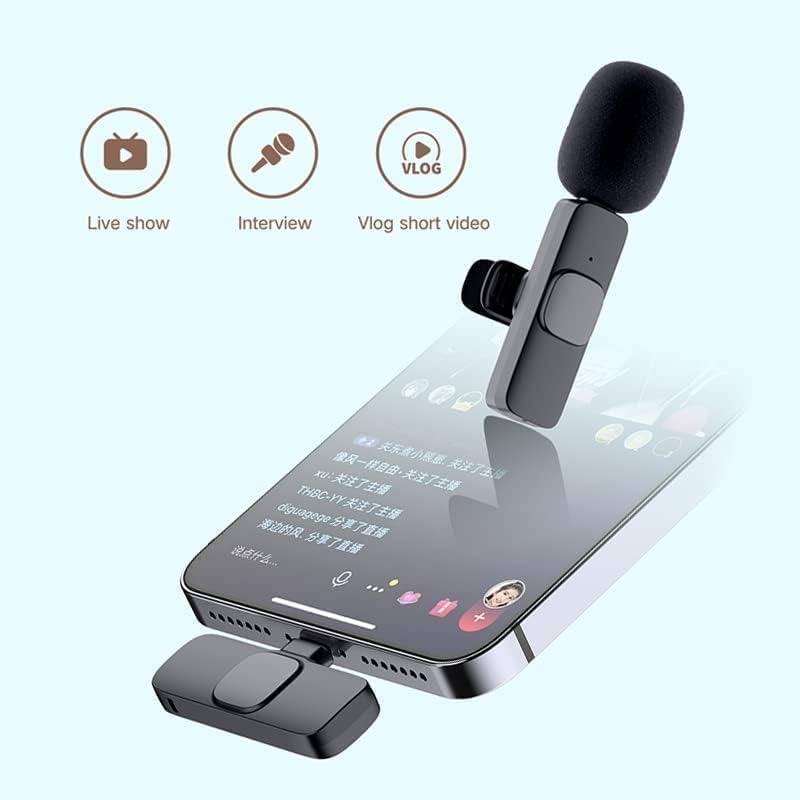 K9 Multi-Interface Wireless Collar Microphone Type-C & Lightning Omnidirectional Lavalier Mic Kit for Android, iPhone, and Content Creation - Image 3