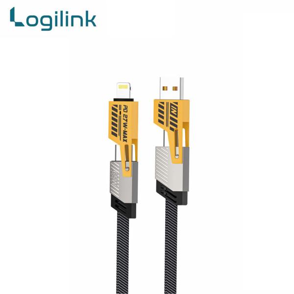 Logilink 60W Fast Charging Data Cable | 4‑in‑1 Multi USB PD | 1000 mm Length - Image 2
