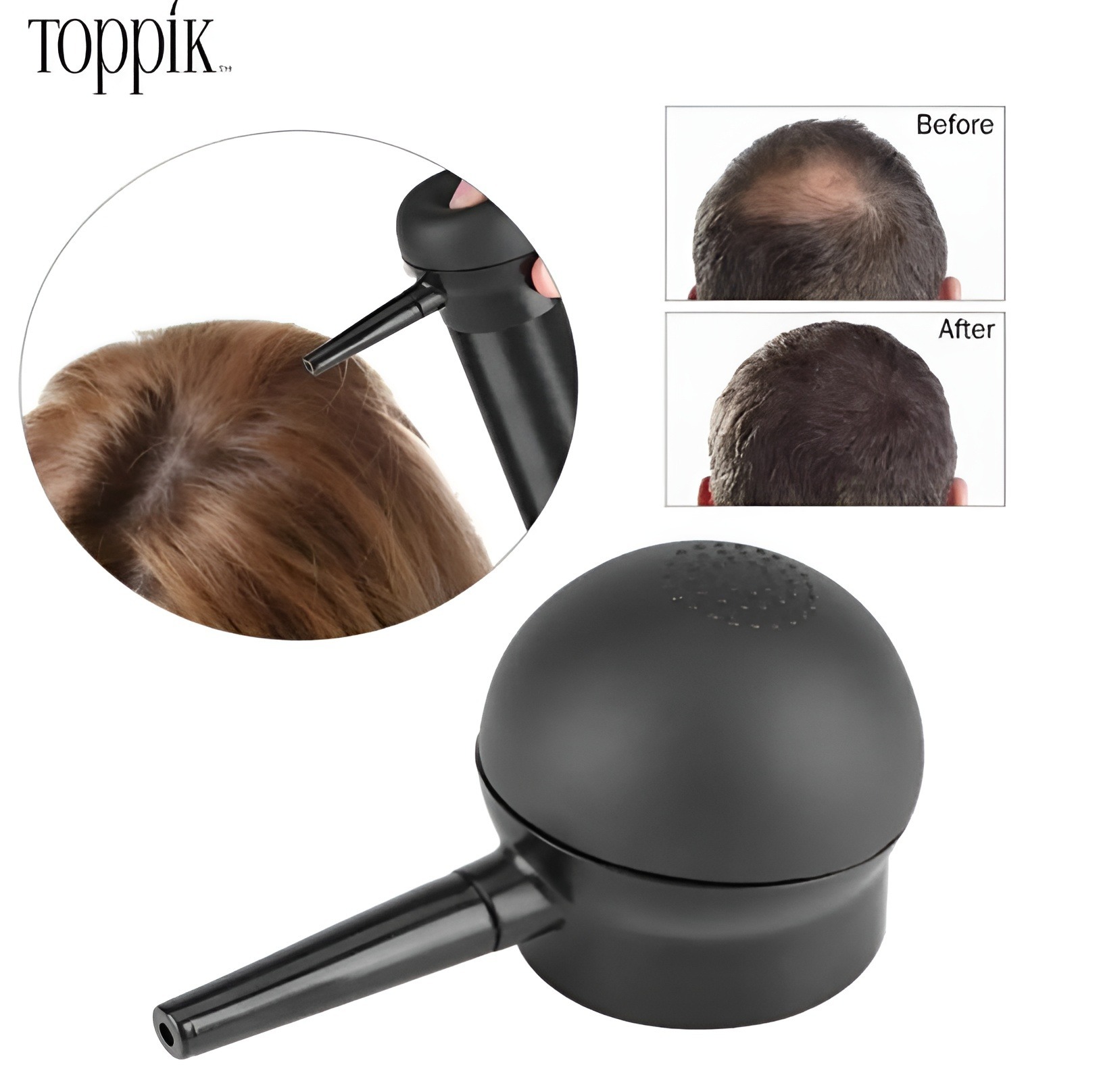 Toppik Hair Building Fiber ( 27.5g ) Pack of 4 Complete Kit – Toppik Hair Fiber + Applicator + Holding Spray + Comb - Image 3