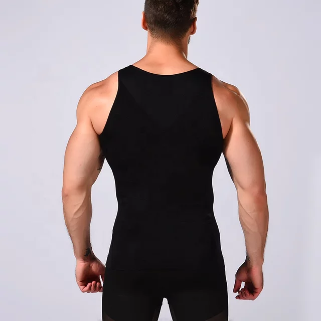 Slim n Fit Body Shaper Vest Shirt - Tank Top Sleeveless Shapewear For Men - Image 5